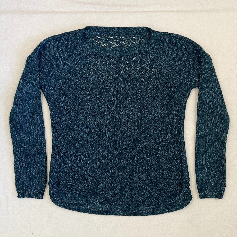 GUC Lace Knit Sweater in Teal Green Size M